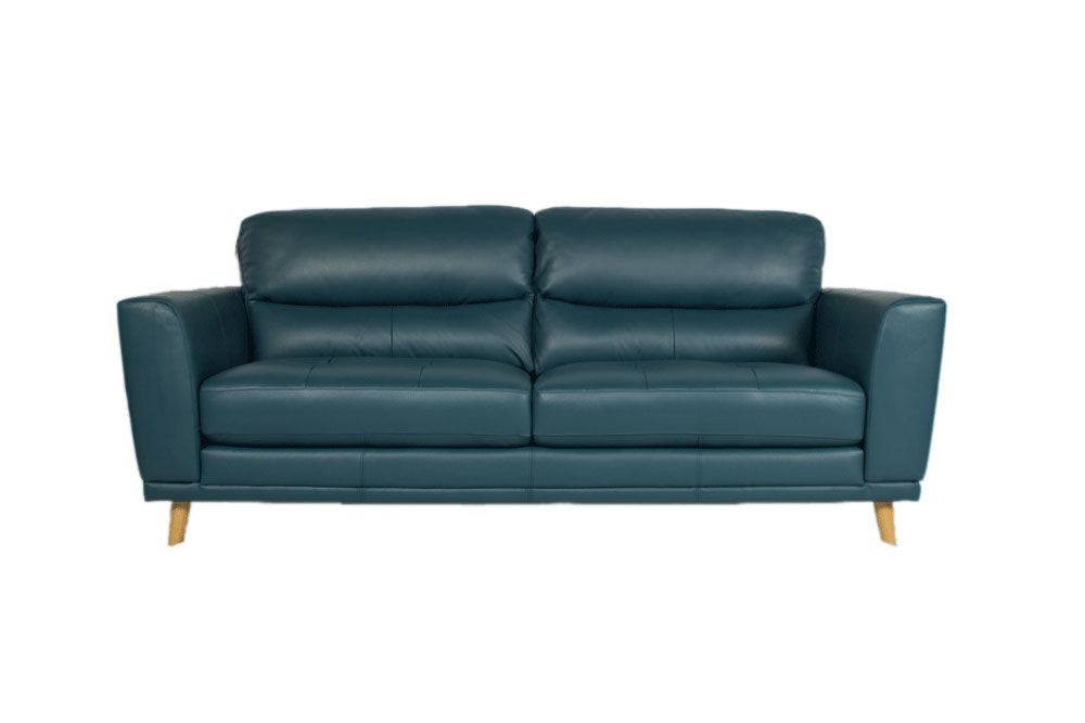 jade leather 2 seat sofa timber legs retro design