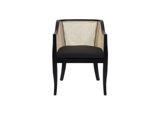 rattan chair black frame