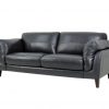 modern leather sofa navy blue 2 seat