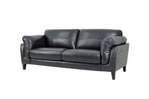 modern leather sofa navy blue 2 seat