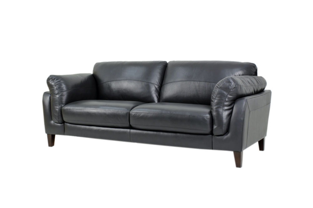 Italian Leather Sofa Hannah Quality, Navy Blue Leather Sofa