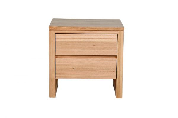 vic ash timber 2 drawer bedside