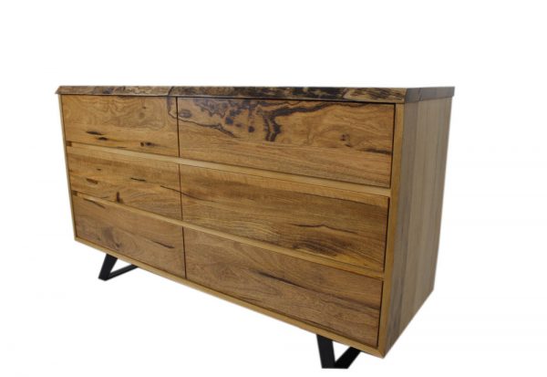 six drawer australian marri timber dresser