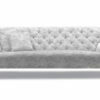 fabric buttoned back sofa pale grey