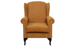 wing chair in orange colour