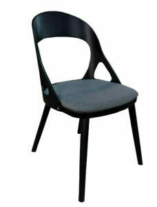 black timber chair