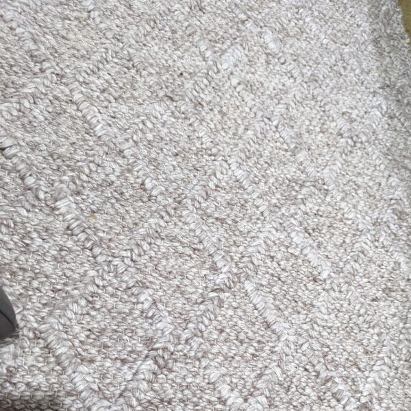 taupe textured diamond pattern floor rug
