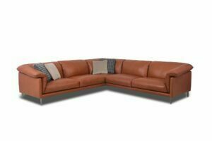 modular San Marco tan leather sofa