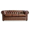 3 seat leather chesterfield sofa