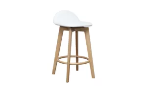 white padded seat stool