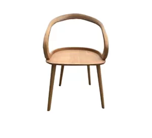 natural timber chair curved