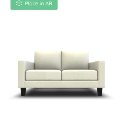 2 seat sofa cream fabric augmented reality product