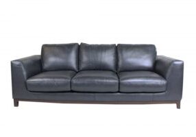 3 seat leather sofa retro design