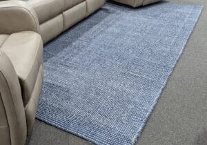 blue floor rug