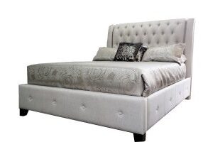 chesterfield buttoning , upholstered bed